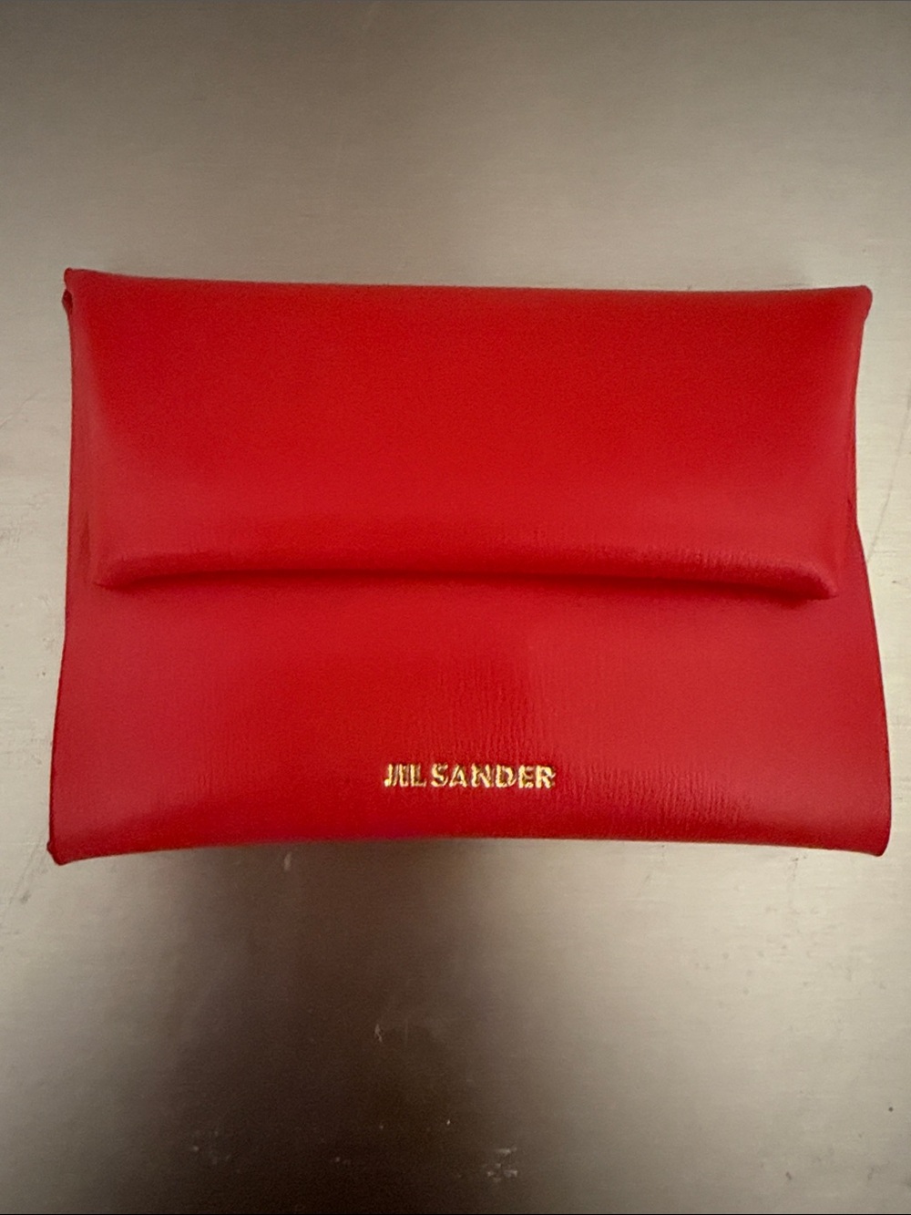Jil Sander Leather Envelope Snap Wallet/Card Holder